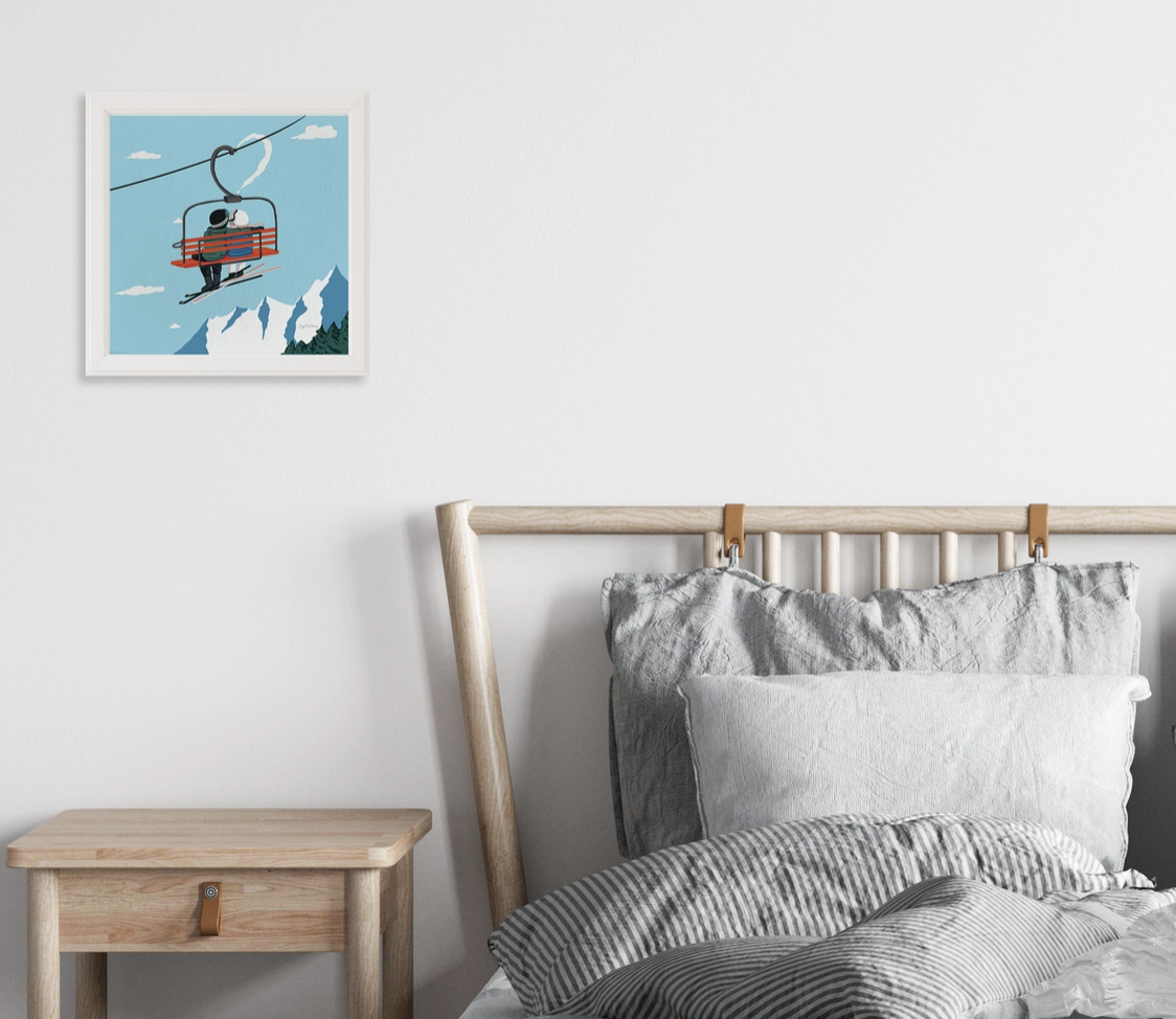 Ski Love Framed Art