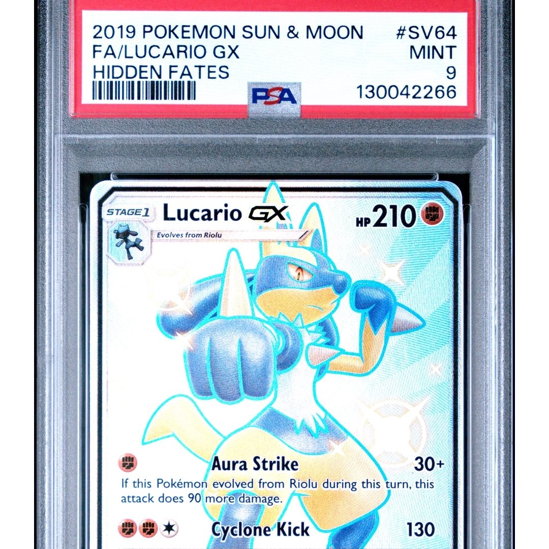 Psa 9 Lucario Gx FA Shiny Graded Card