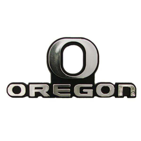 Oregon Ducks Silver Auto Emblem