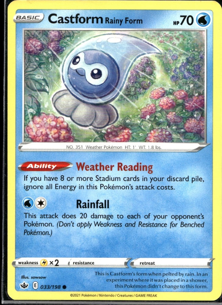 Castform Rainy Form - SWSH6 33/198