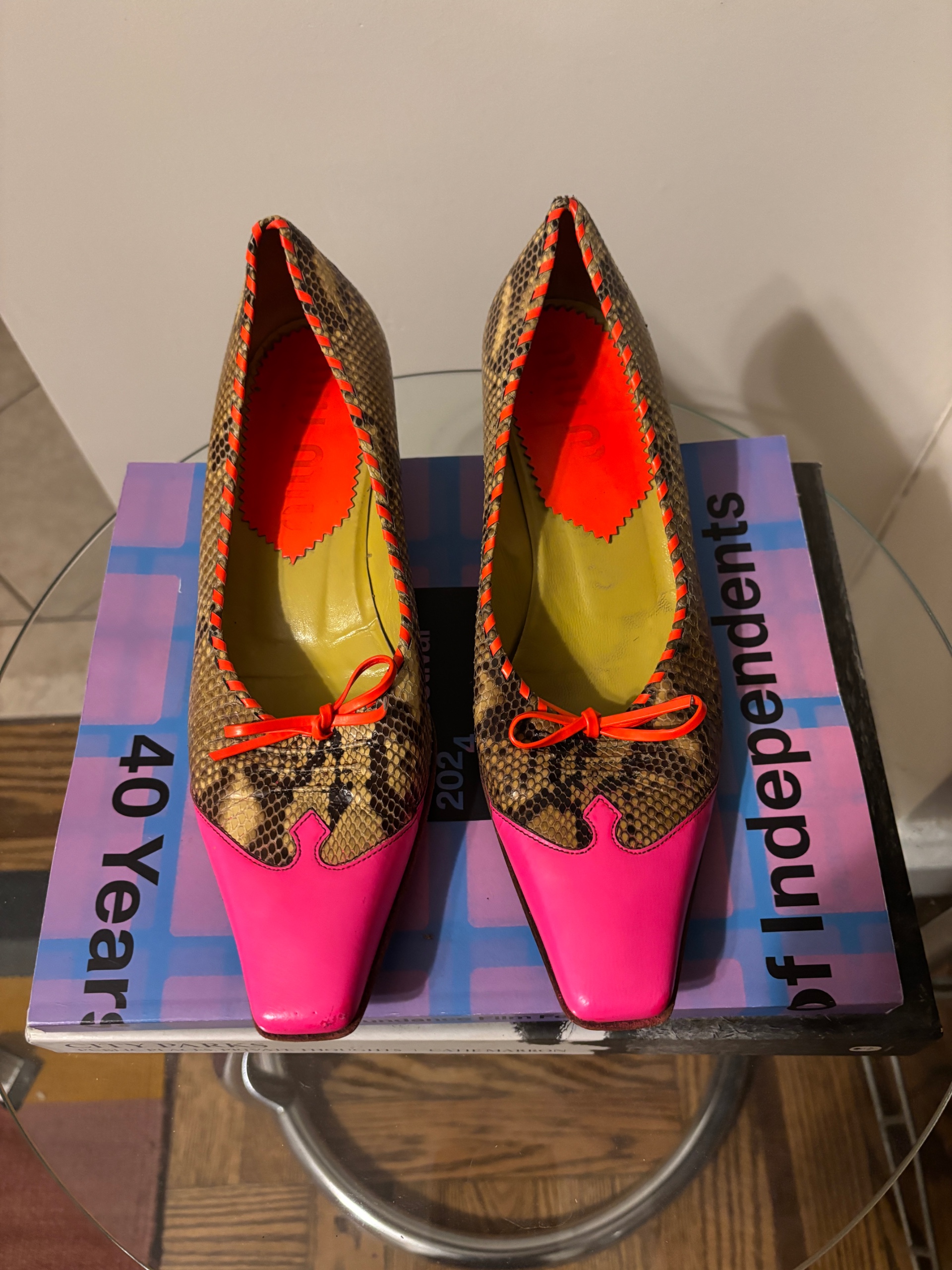 miu miu | ss 1999 python kitten heels — image 2