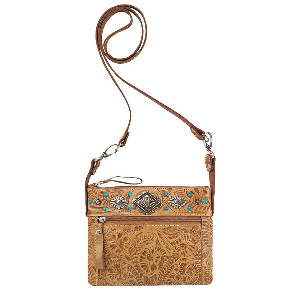 American West Turquoise Mesa Trail Rider Crossbody/Hip Bag