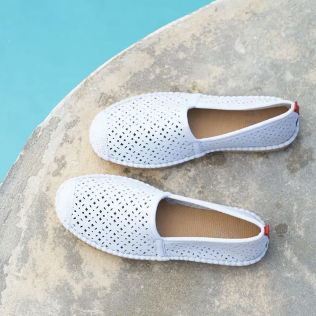 Beachcomber White Eyelet Espadrille, Multiple Sizes - 7