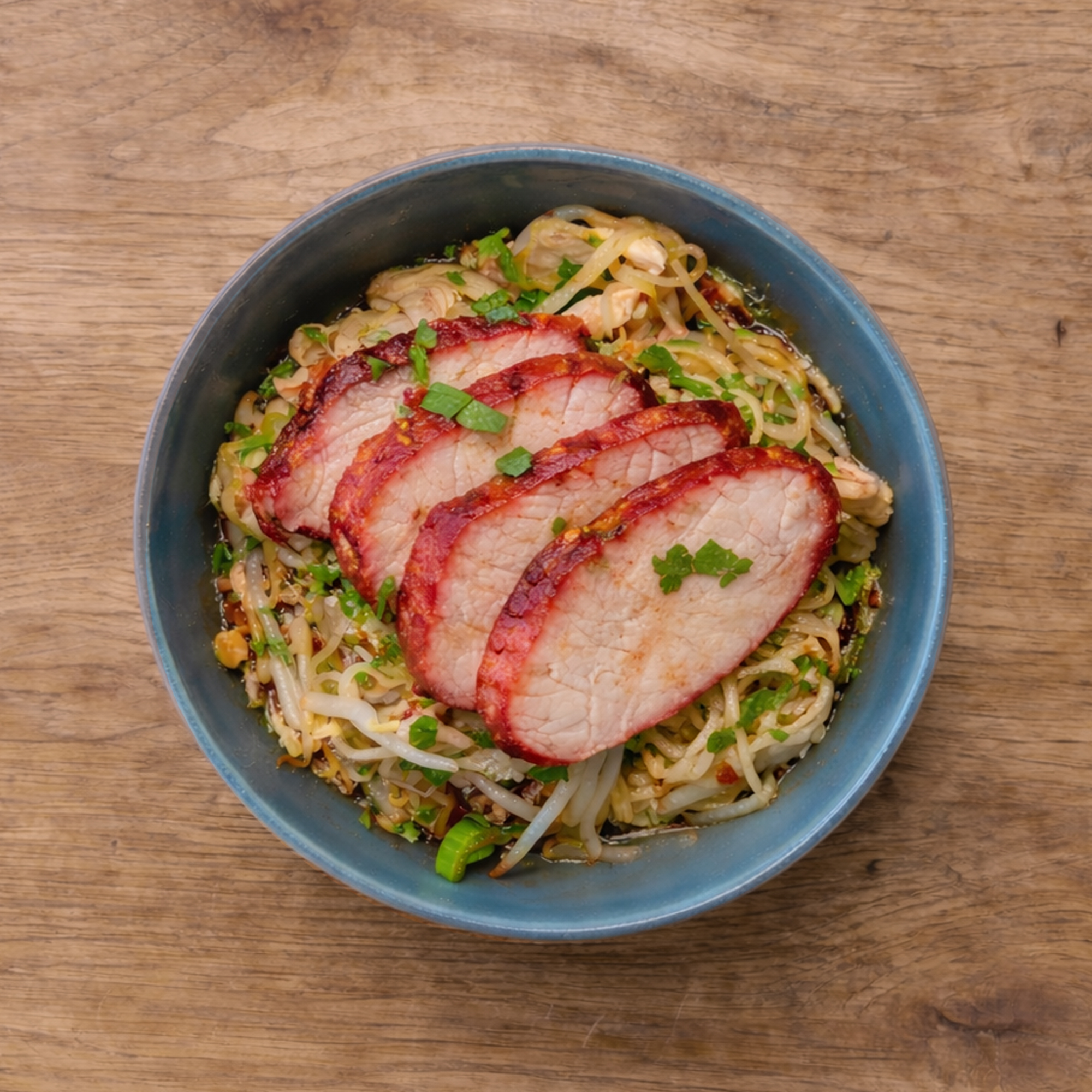 Roast Pork Egg Noodle