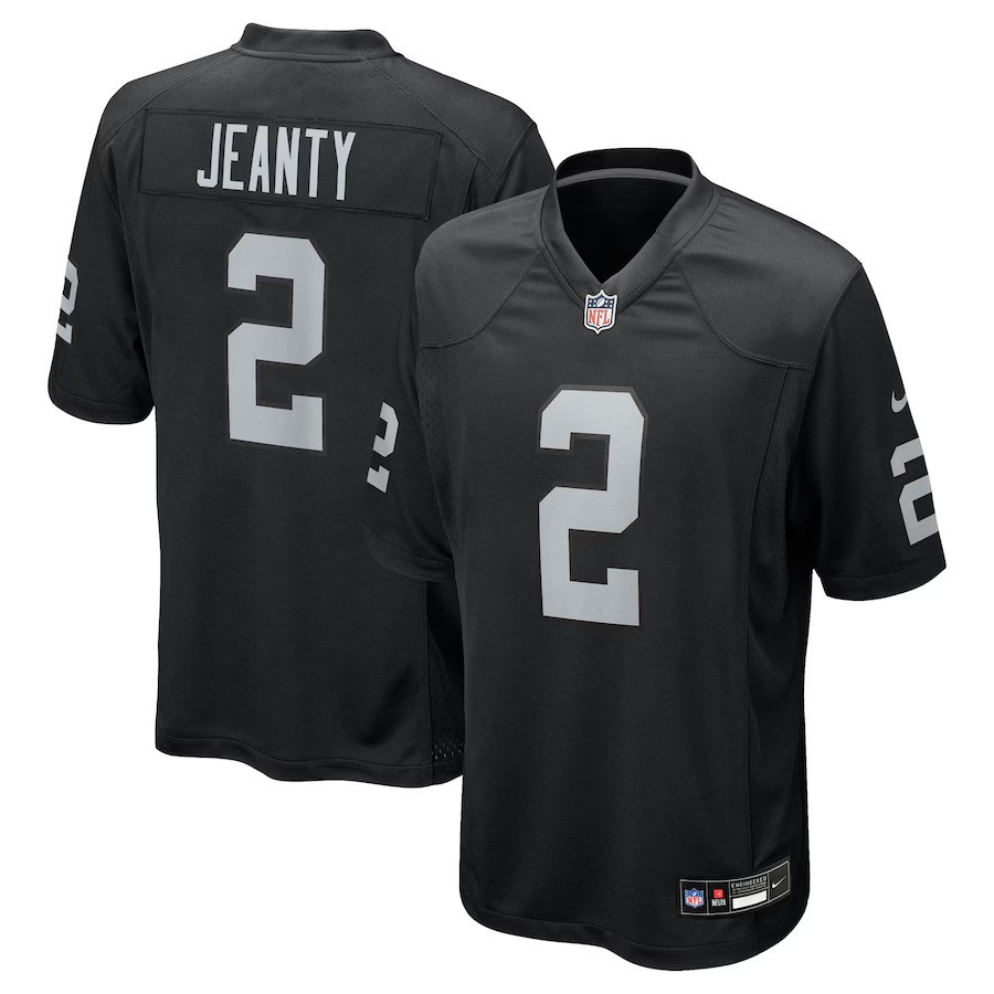 Las Vegas Raiders Ashton Jeanty #2 Black Nike Game Jersey