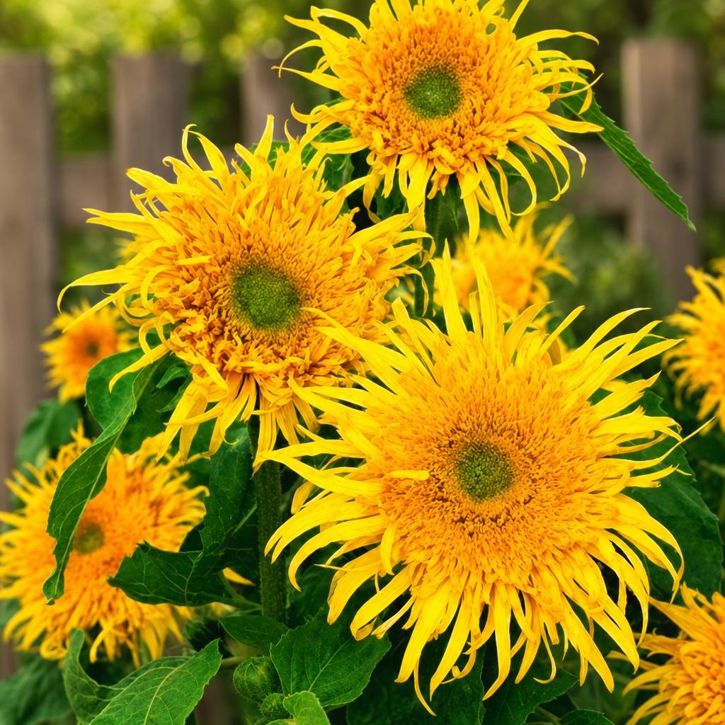 Sunflower Astra Gold - 2x Mini Plug Plants - Ruffled Yellow Sunflower