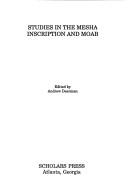 Cover of Studies in the Mesha Inscription and Moab (Archaeology & Biblical Studies)