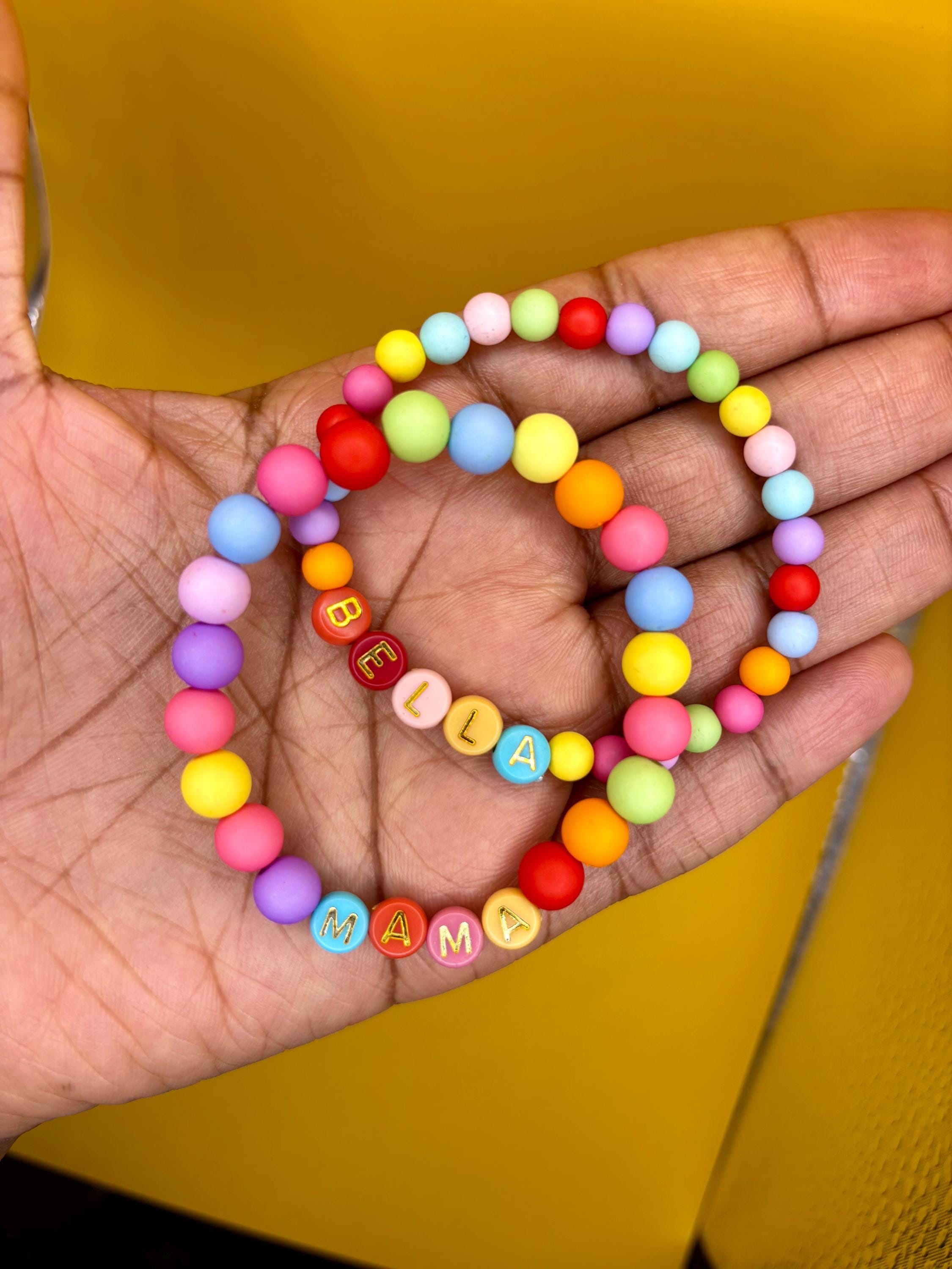 Personalized Mama & Mini Beaded Bracelet – Colorful Friendship Jewelry, Mum bracelet, Mother’s Day view 5