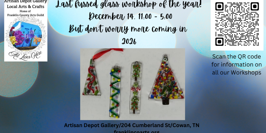 Fused Glass Holiday Ornament