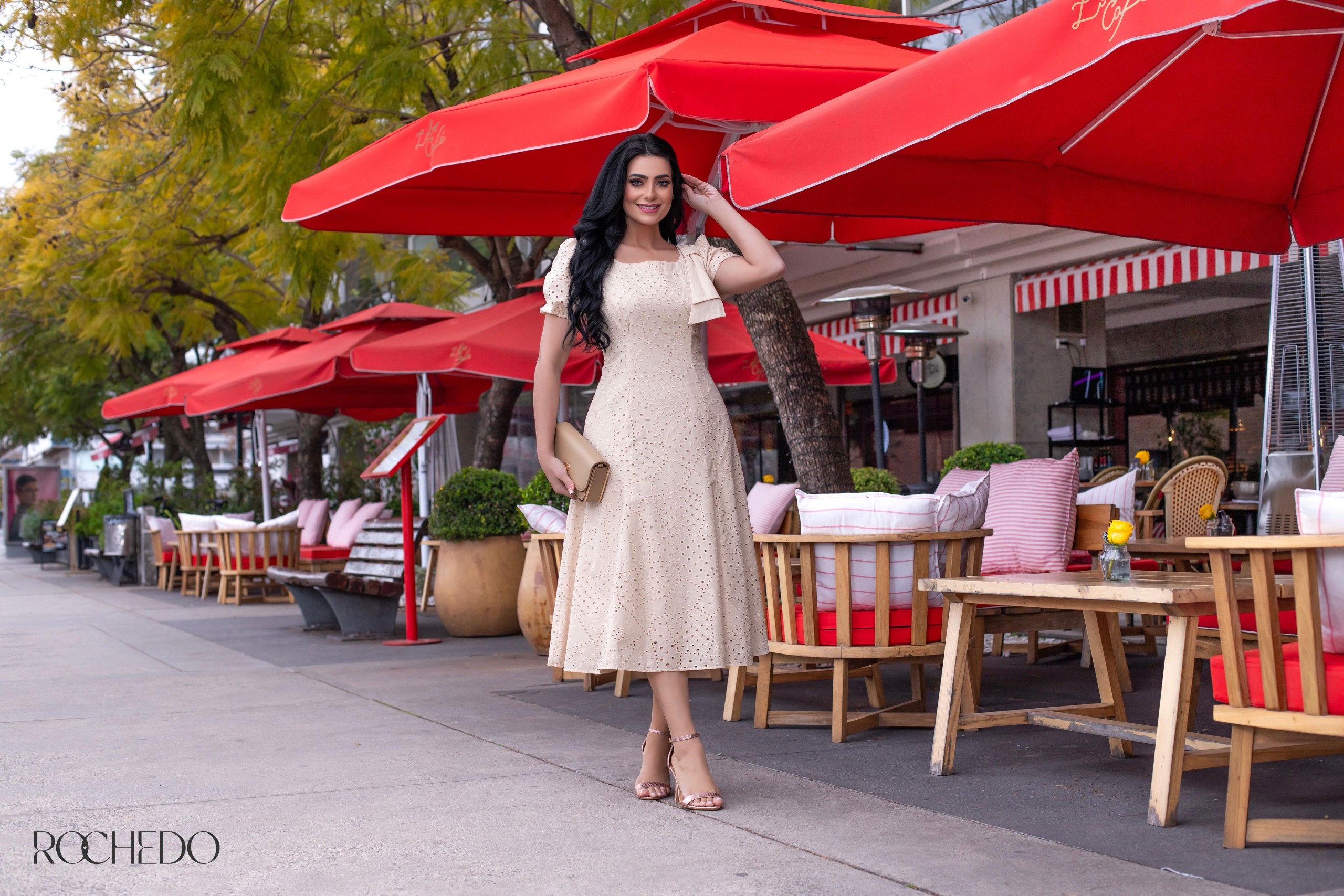 Vestido Isabelle em Laise Nude