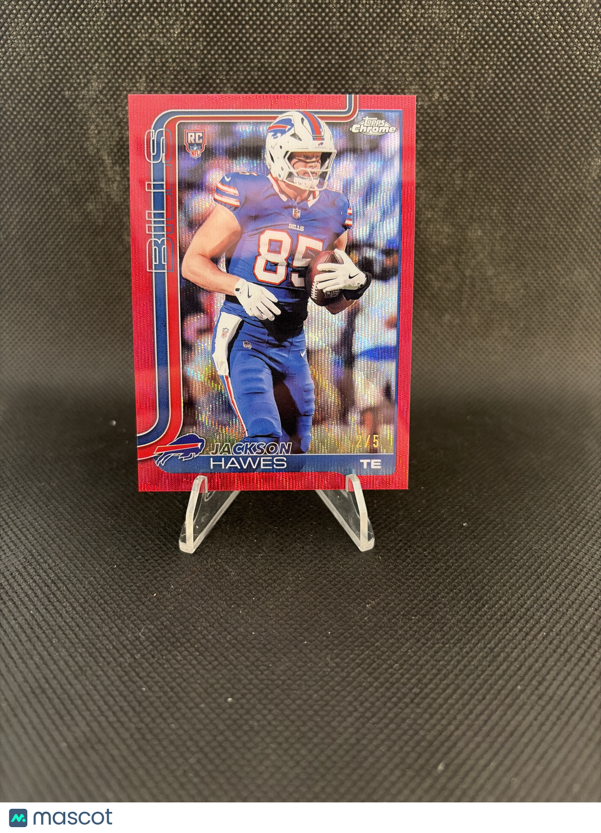 2025 Topps Chrome Jackson Hawes RC Red Wave Refractor /5