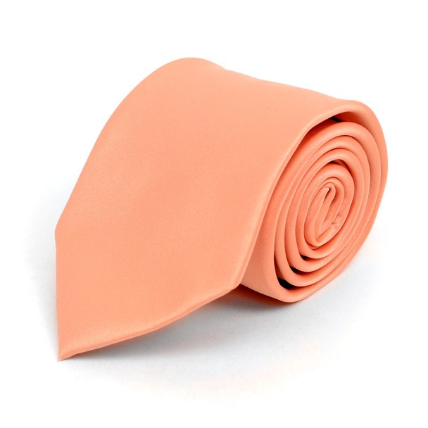 57 X 3.25 Inch Peach Solid Tie