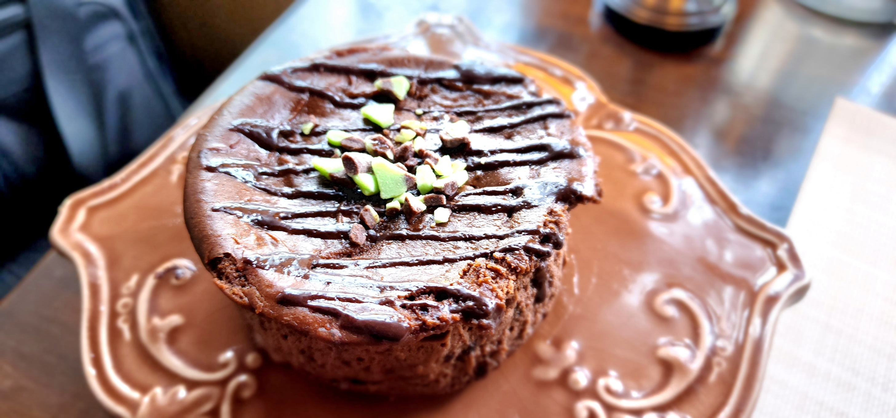 Dark Chocolate Peppermint Bark Cheesecake
