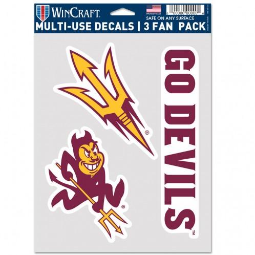 Arizona State Sun Devils Multi Use 3 Pack Fan Decals