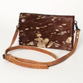 AD Leather Hide Hand Tooled Sling Purse