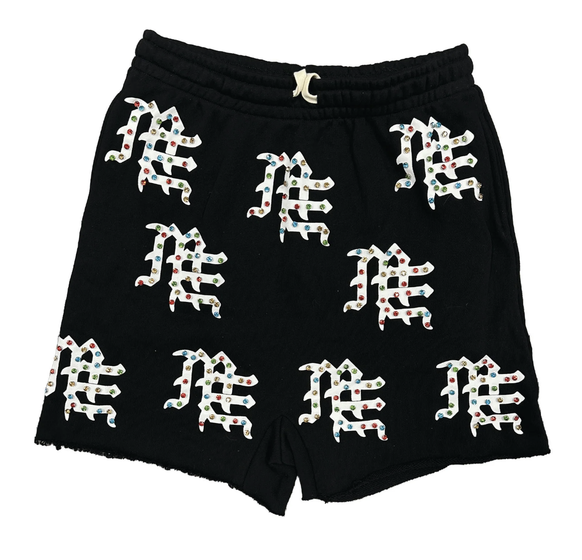 MIXED EMOTION Black “ME” Logo Shorts