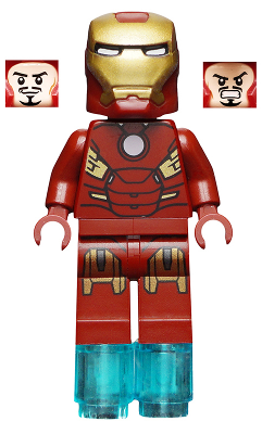 Sh0036 Iron Man - Mark 7 Armor, Small Helmet Visor, Foot Repulsors