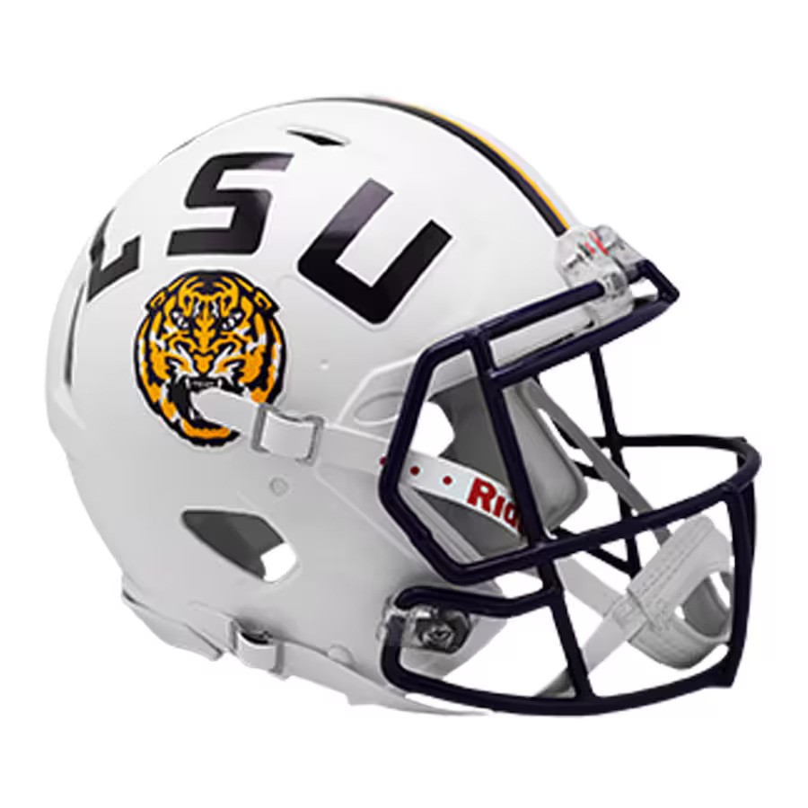 LSU Tigers Riddell White Speed Authentic Helmet