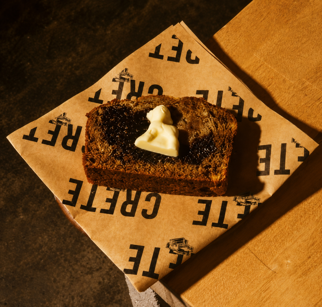 Banana Black Sesame Bread w/ Butter