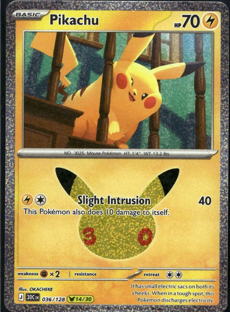 Pikachu - 30TH 36/128