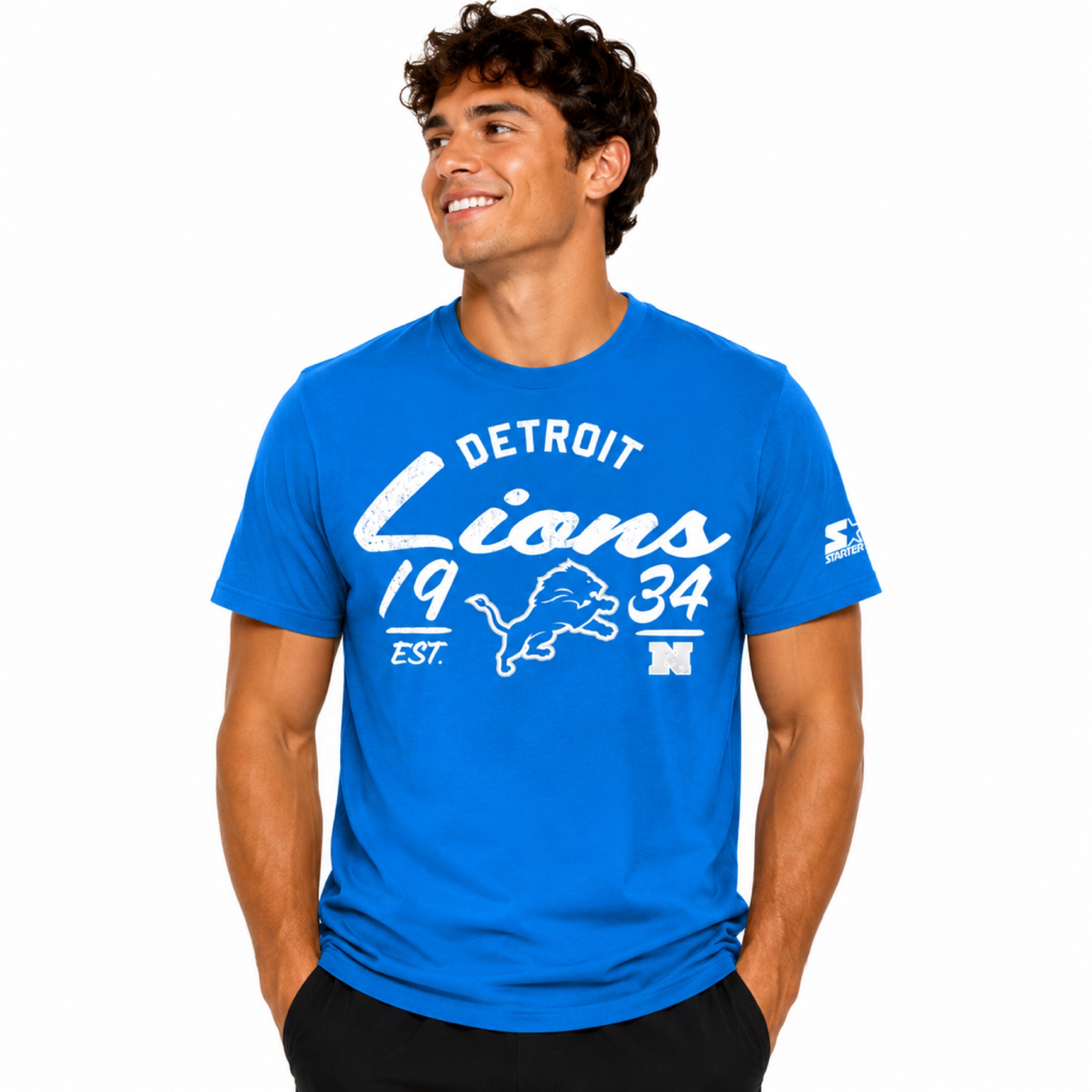 Detroit Lions Blue Starter Heritage Shirt