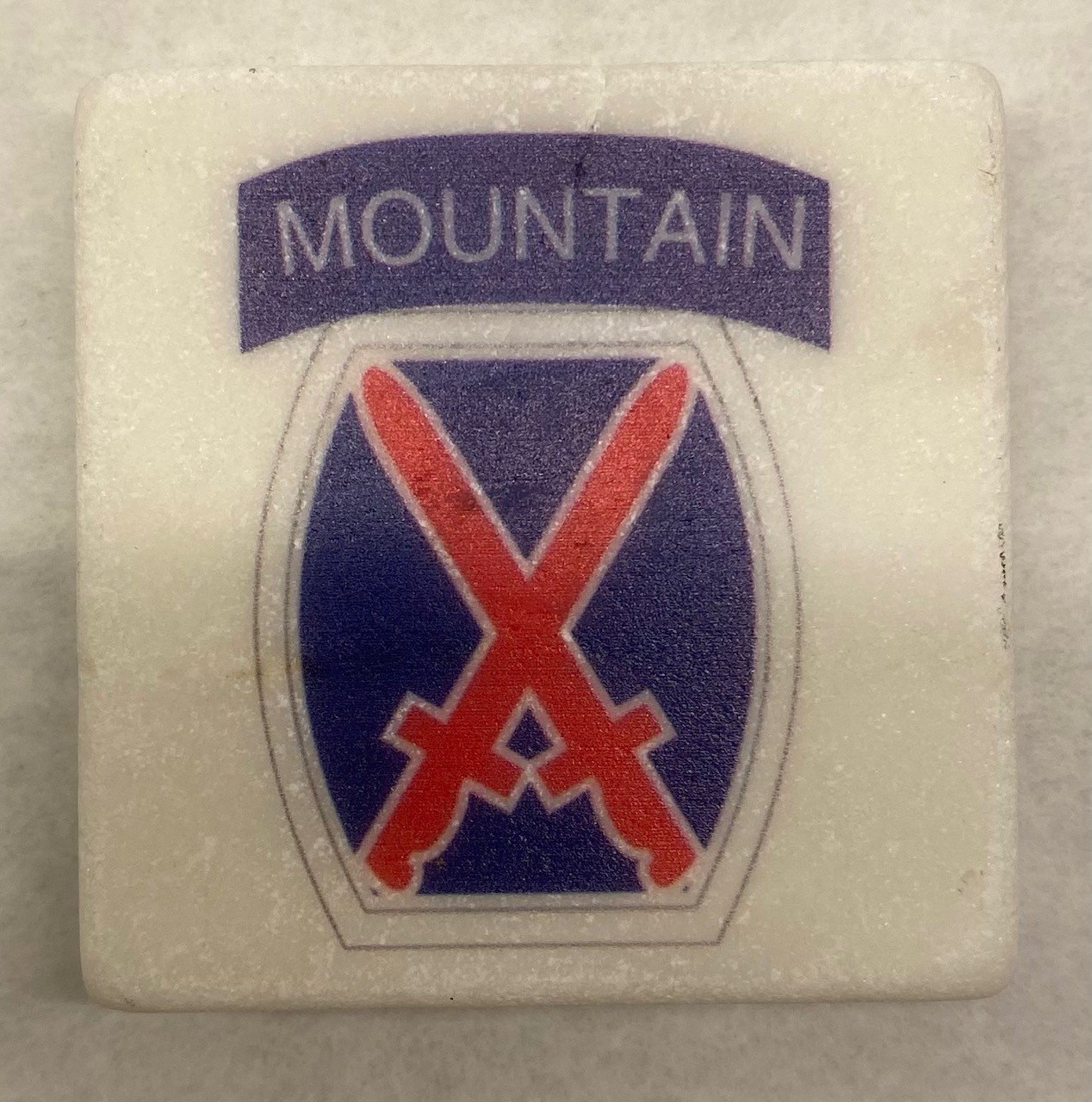 10th Mountain Division Marble Magnet