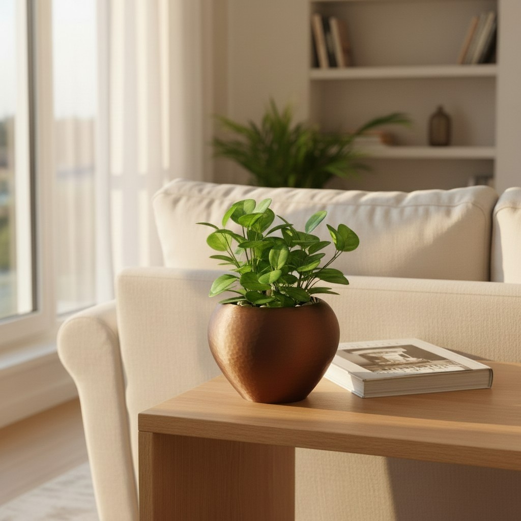 Hammered Look Self Watering Planter