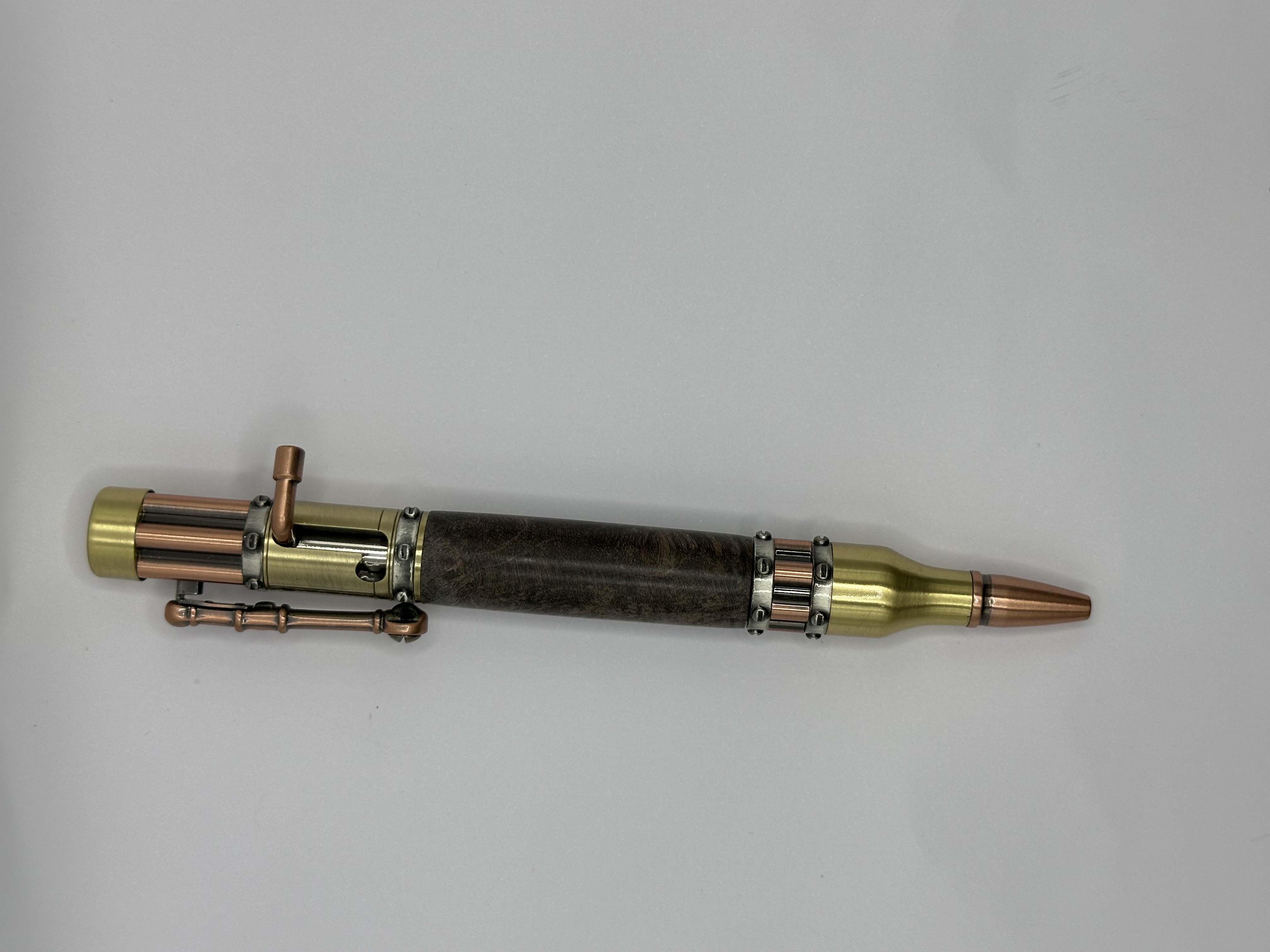 Dyed Maple Burl Steampunk Pen