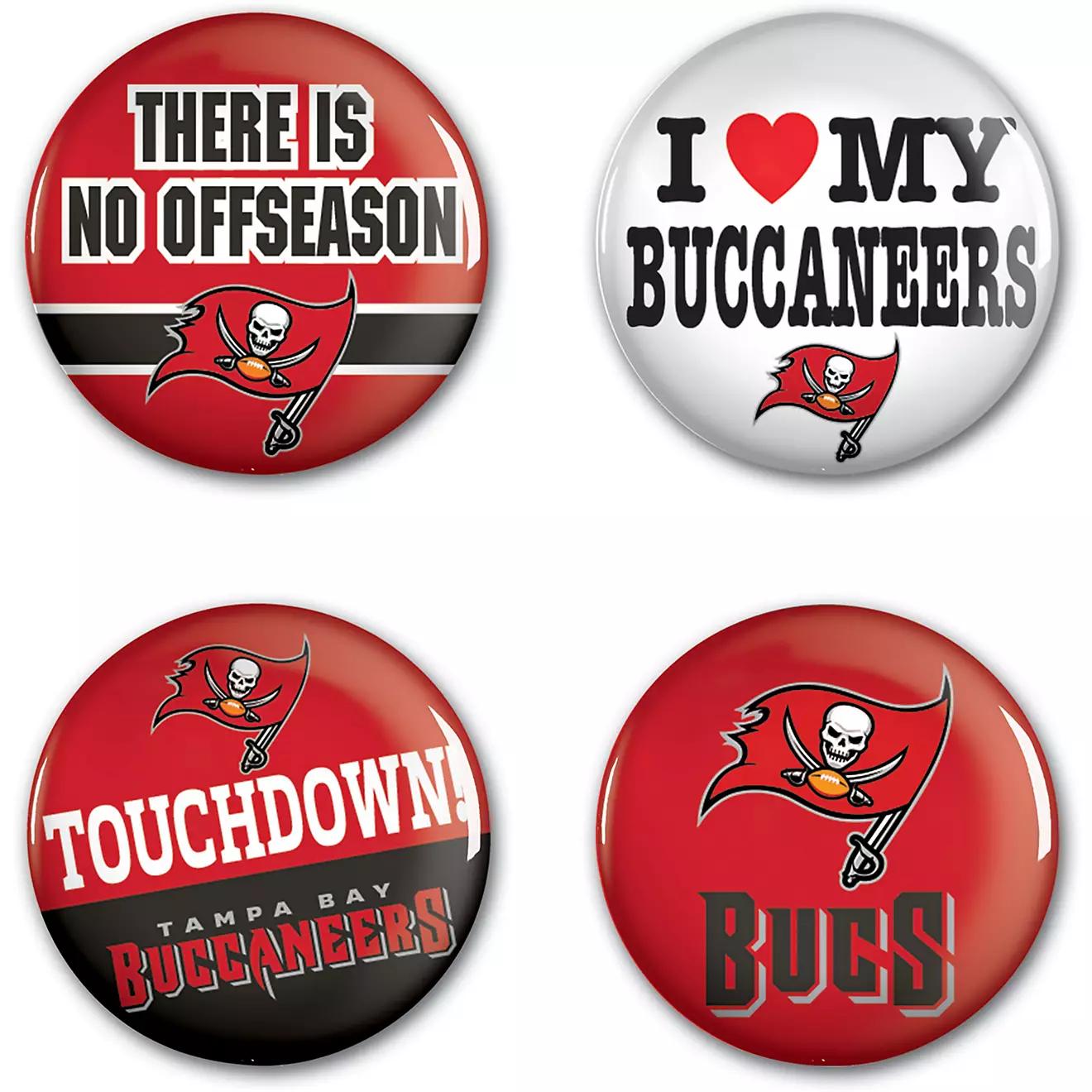 Tampa Bay Buccaneers Buttons Set