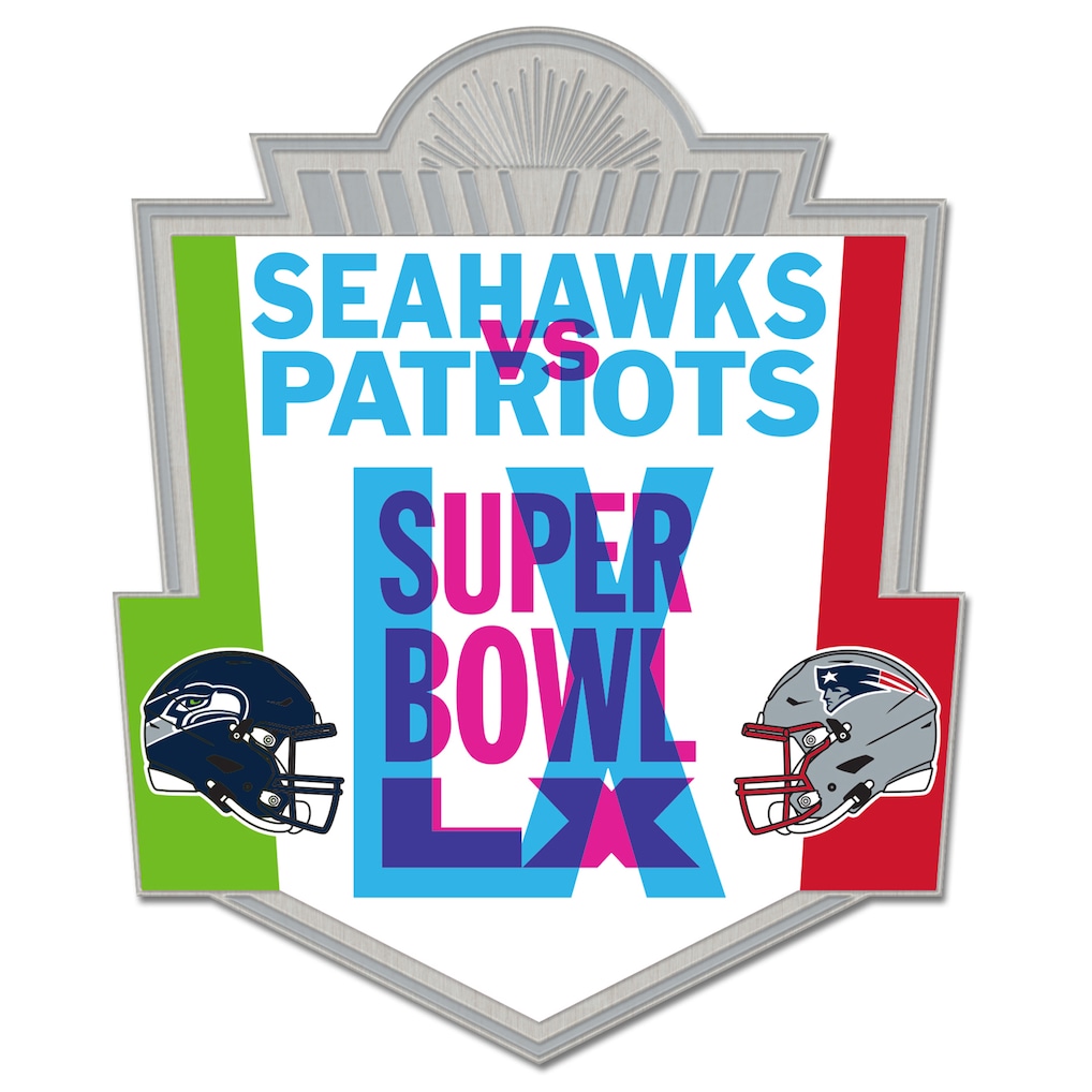 Seattle Seahawks Vs New England Patriots Super Bowl LX Dueling Trading Pin