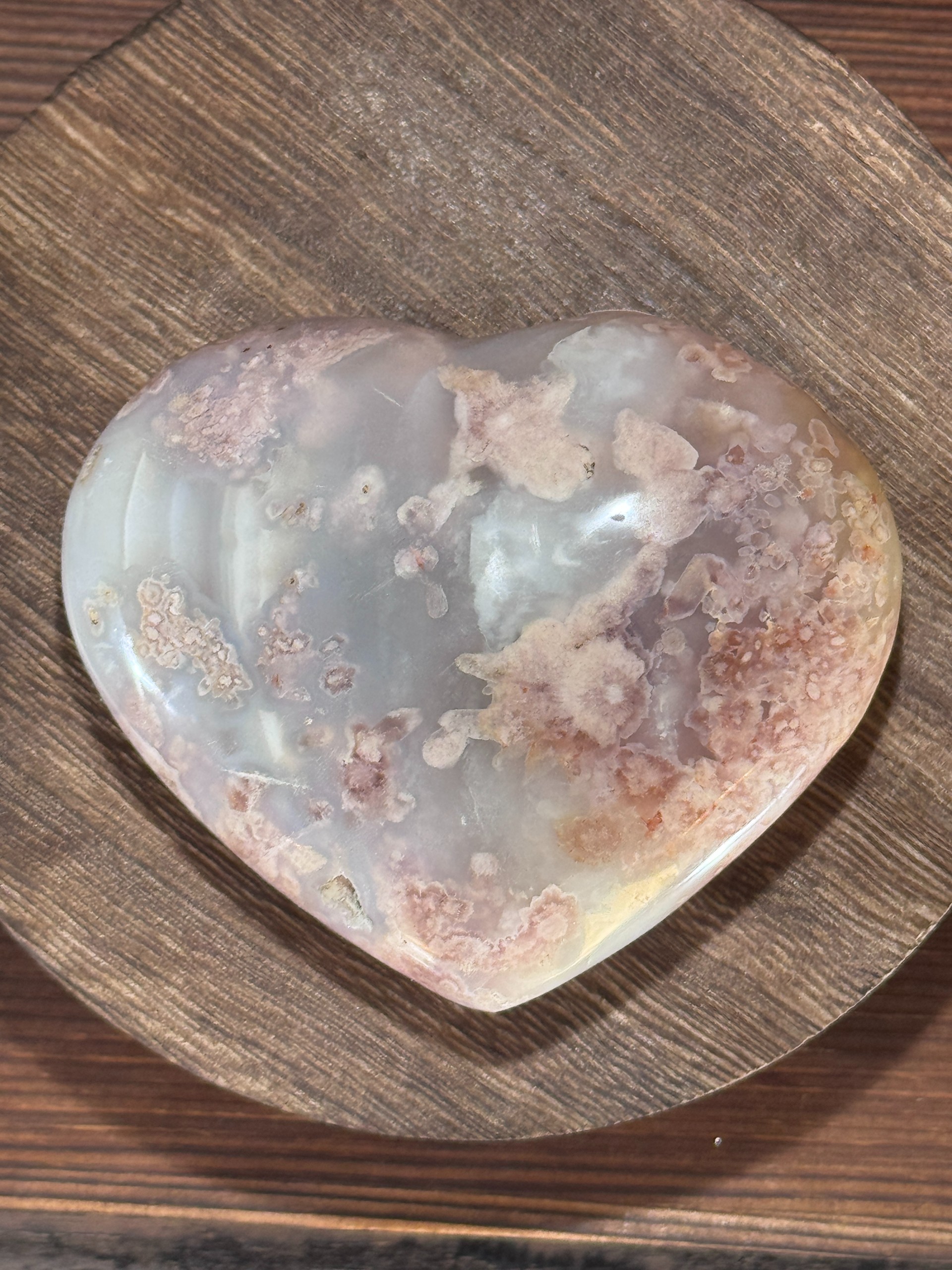 Flower Agate Heart