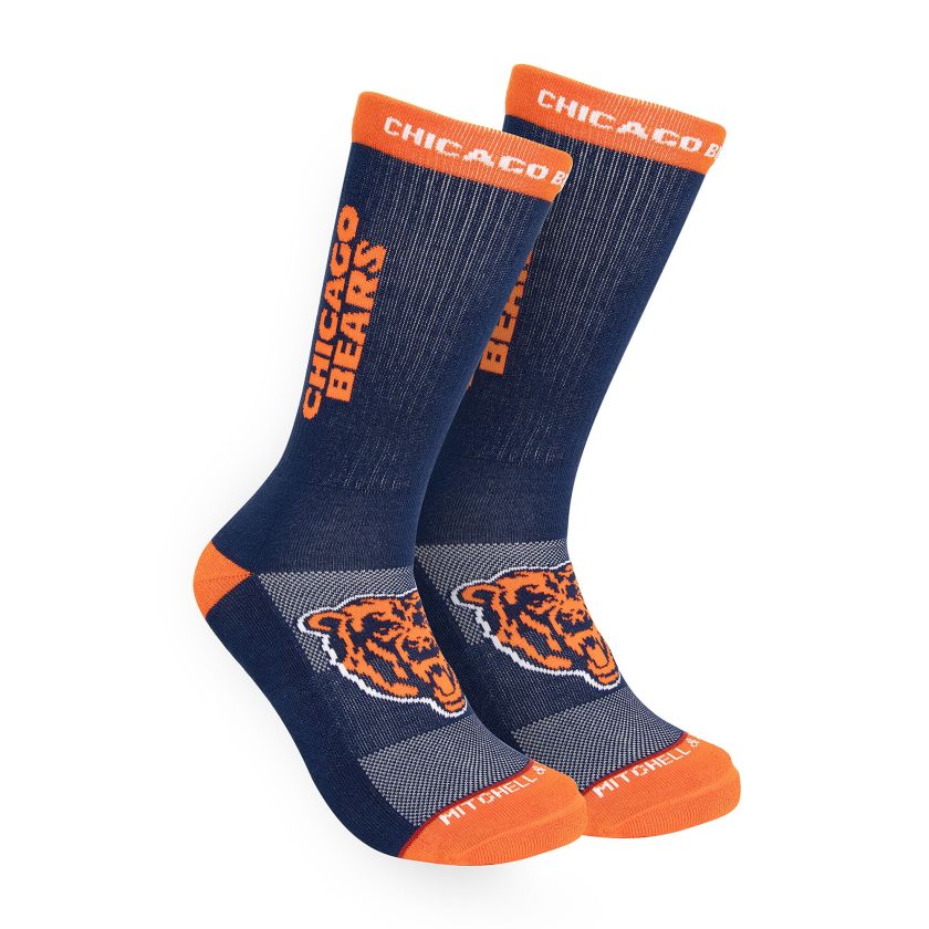 Chicago Bears Retro Mitchell and Ness Kickoff Crew Socks