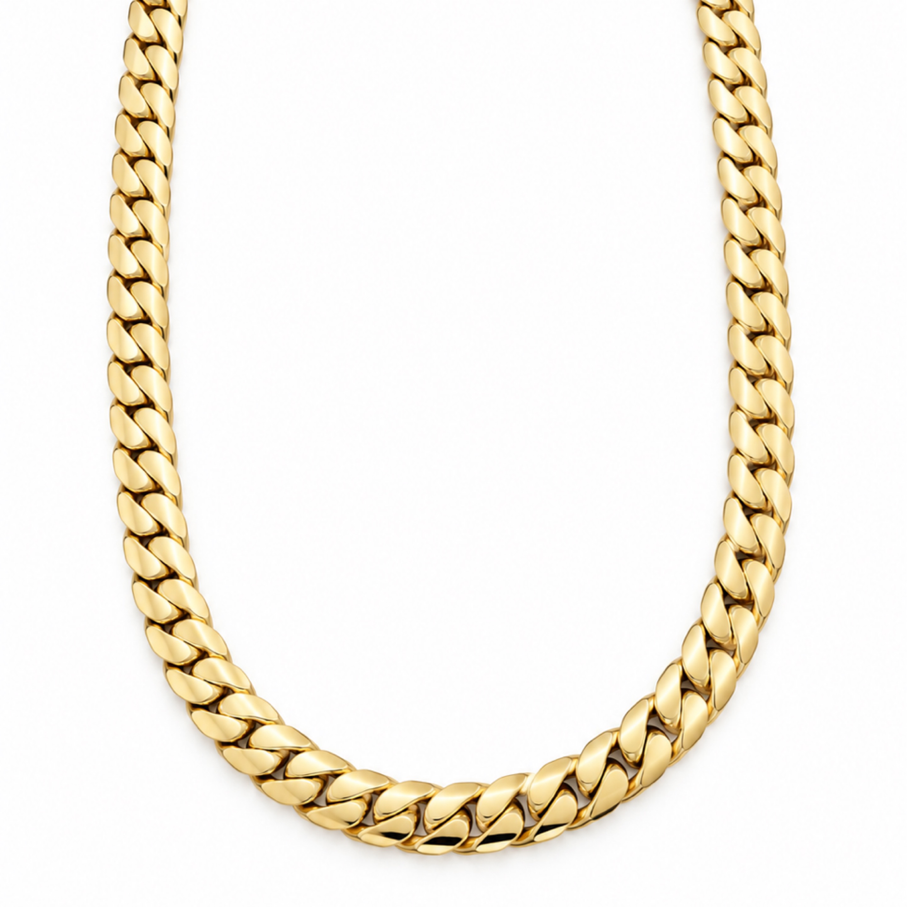 26”  Iced Lock Monaco Gold Cuban 14mm