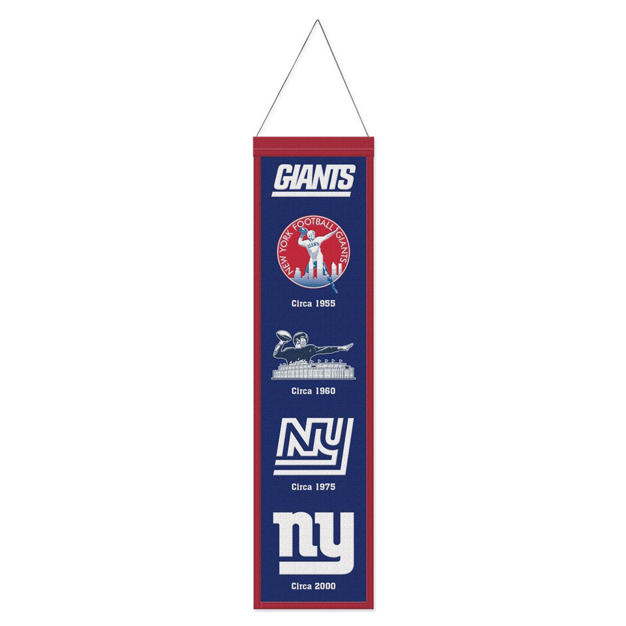 New York Giants Wool Evolution Banner 8x32"