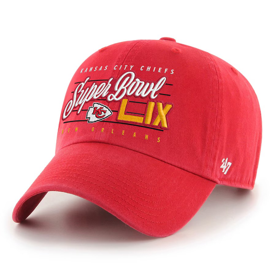 Kansas City Chiefs Red Super Bowl LIX Cleanup Adjustable Hat