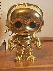 Funko Star Wars Pop! Gold C-3PO Vinyl Bobble-Head no base