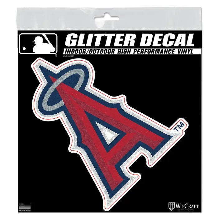 Los Angeles Angels Glitter Decal 6x6"