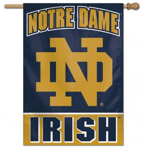 Notre Dame Fighting Irish Wordmark Vertical House Flag 28x40"