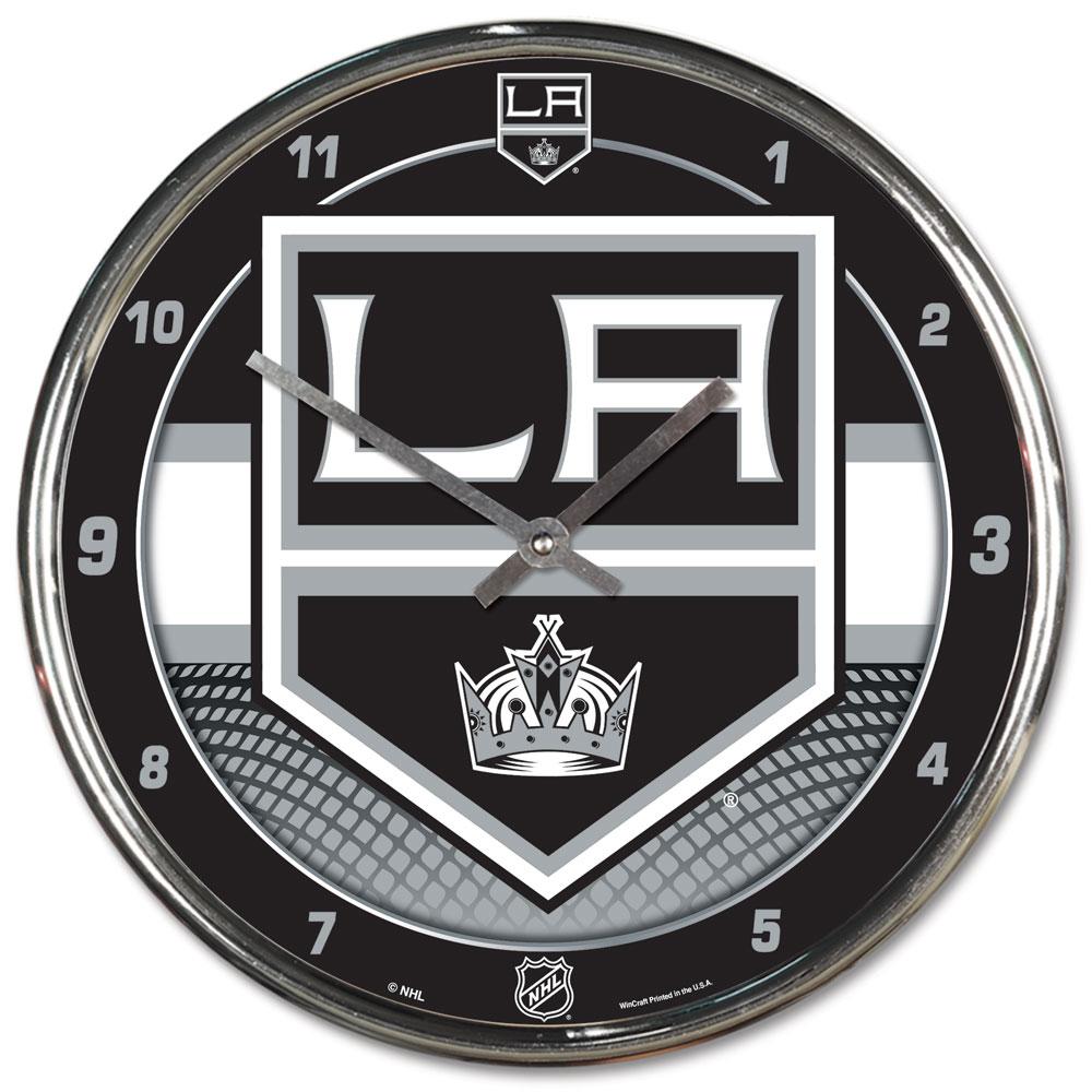 Los Angeles Kings Round Chrome Wall Clock