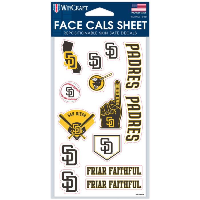 San Diego Padres Face Cals Sheet