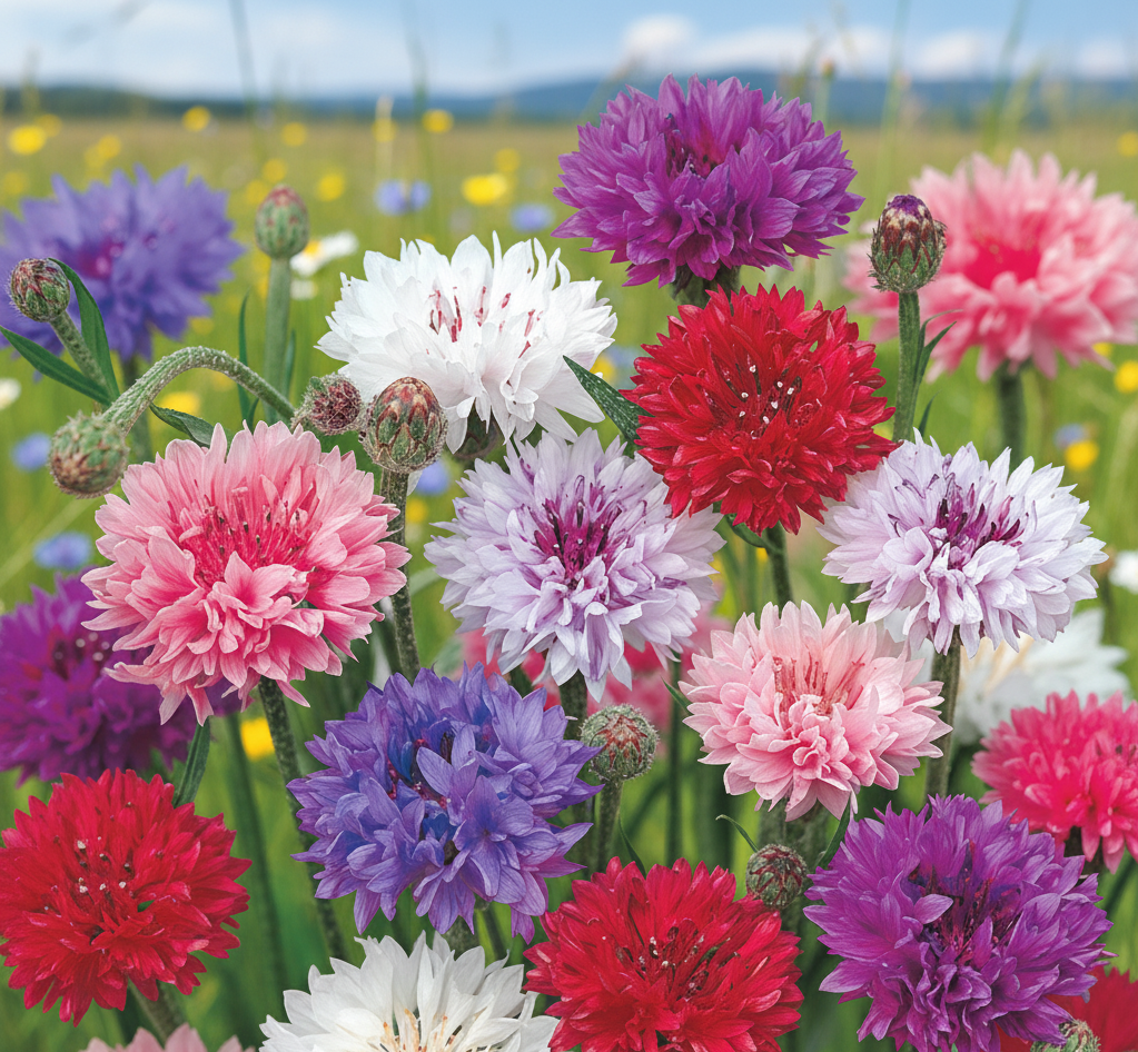Cornflower - Polka Dot Mix - 2x Plug Plants - Easy Grow Native