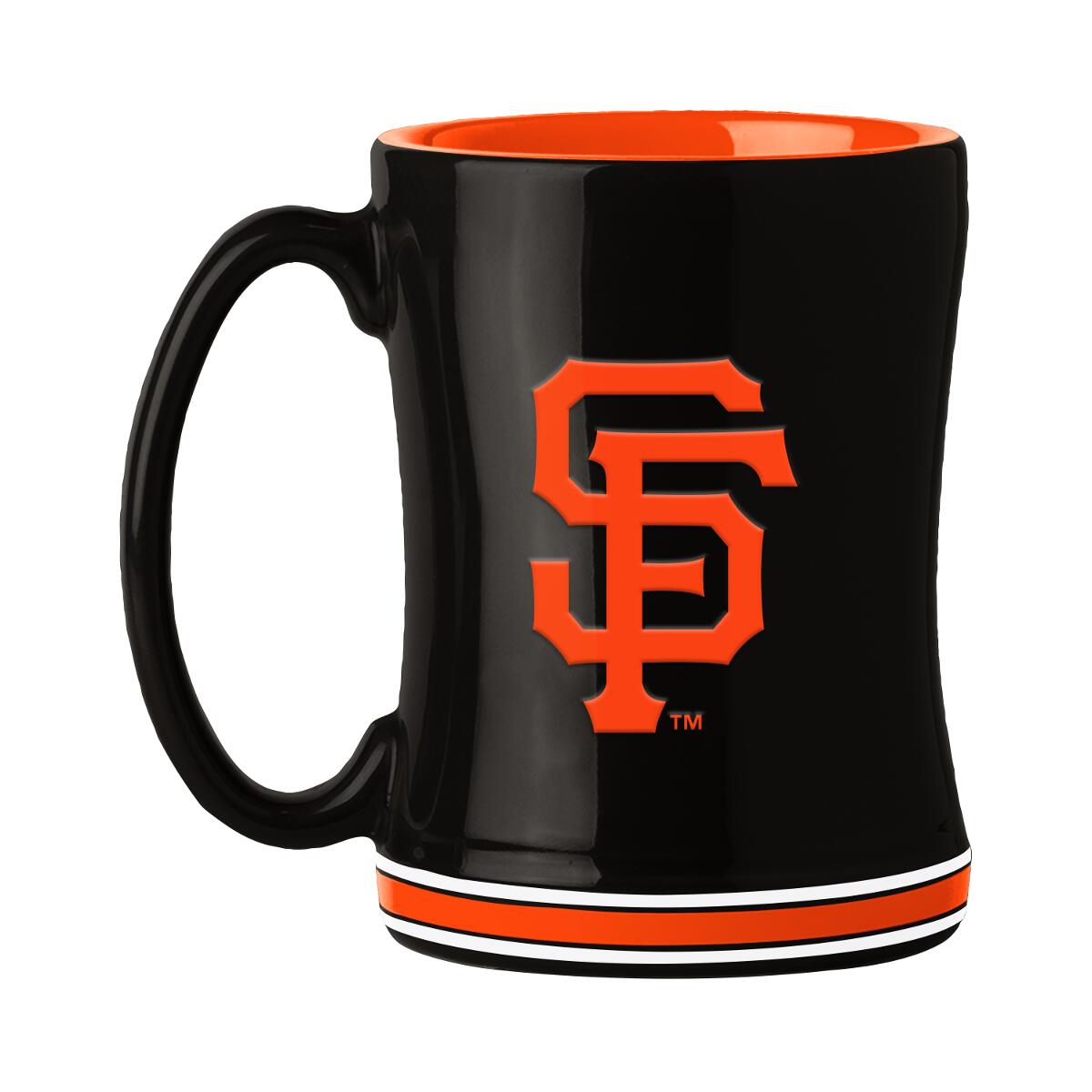 San Francisco Giants Black Sculpted Coffee Mug 14oz