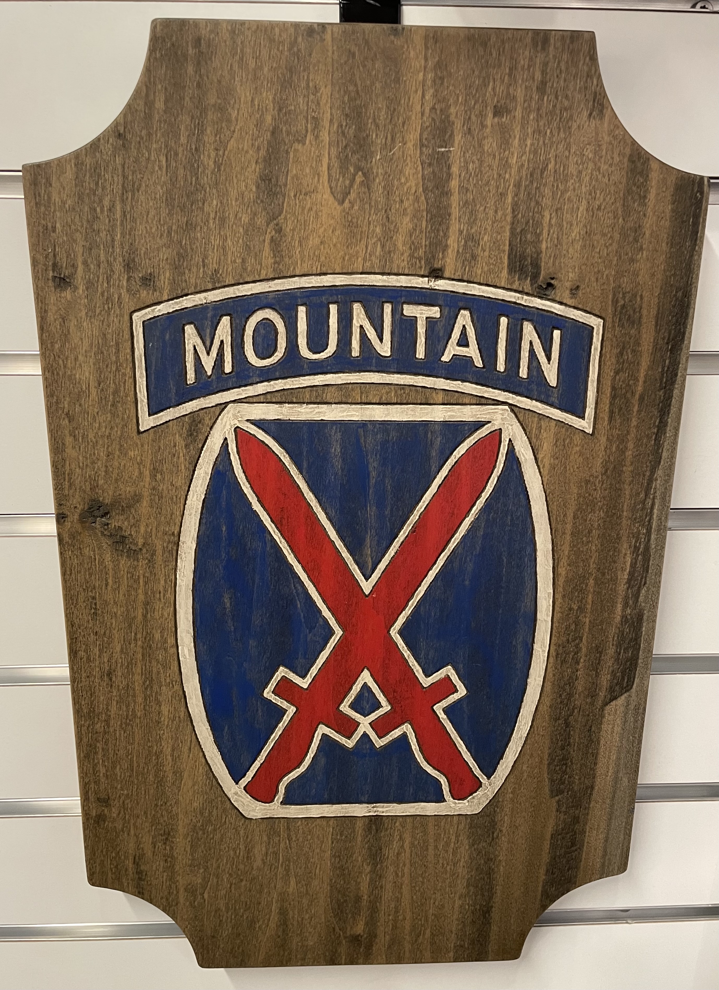 10th Mountain Logo Wood Sign