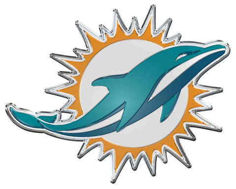 Miami Dolphins Color Auto Emblem