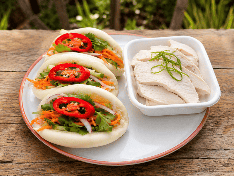 Plain Chicken Bao Buns (3pcs)