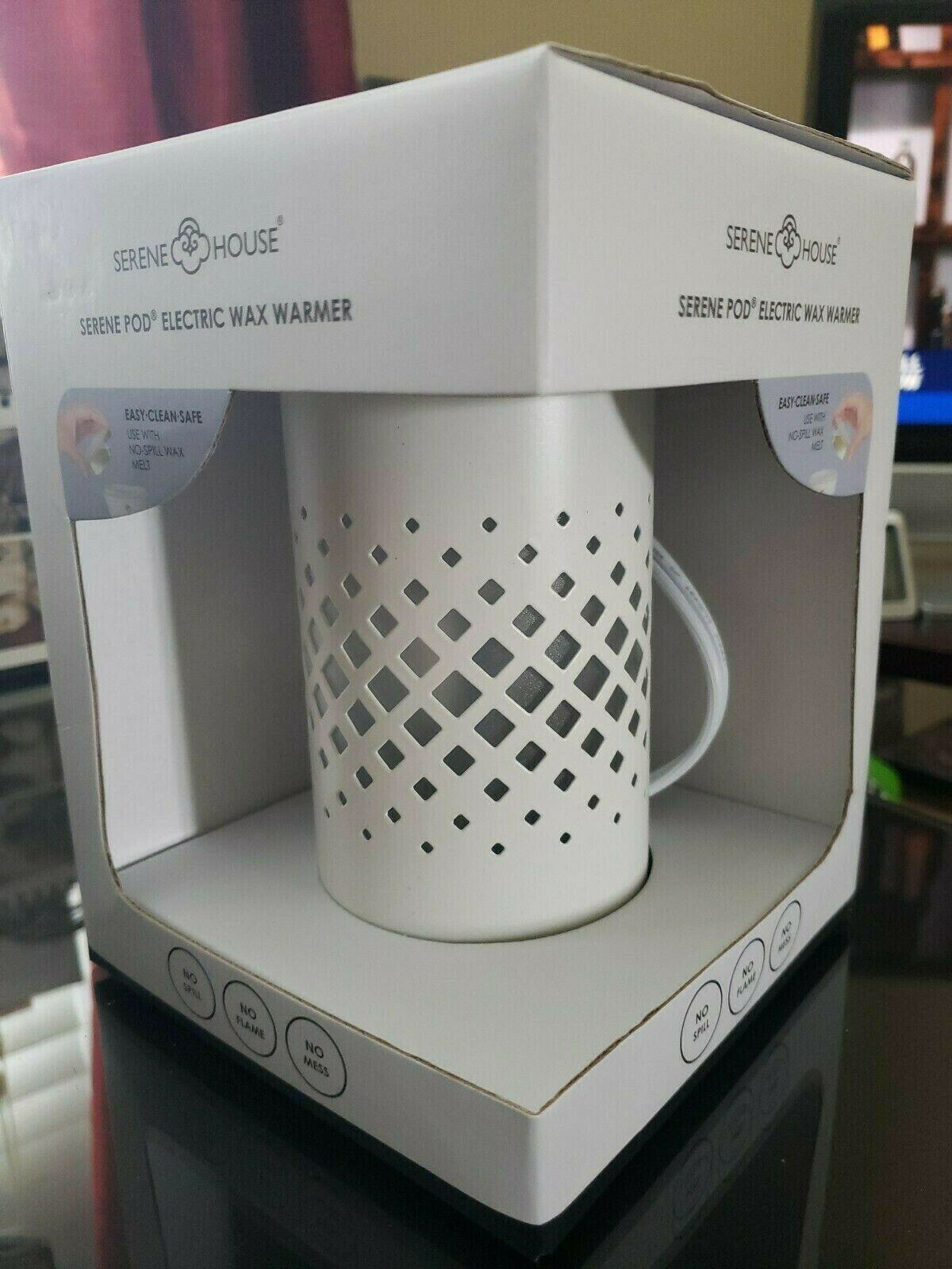 Serene House No Spill Wax Pillar White Serene Pod Warmer