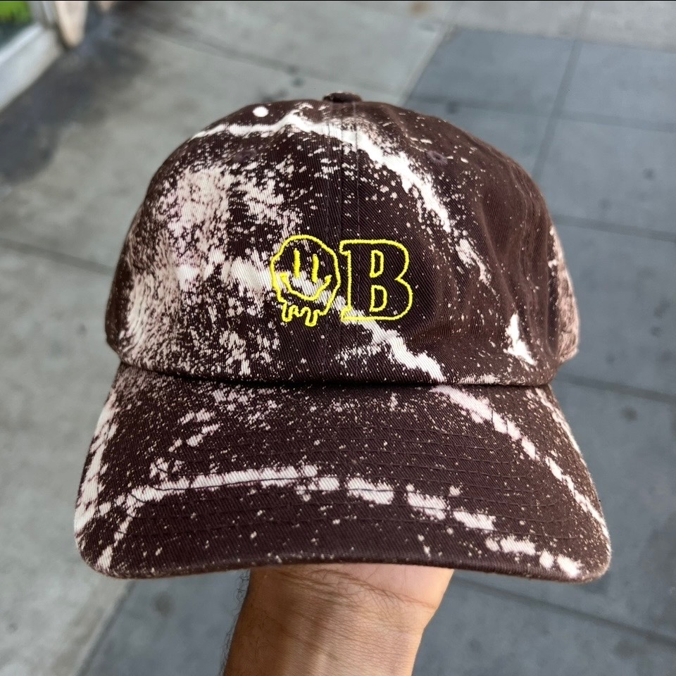 OB Drip Baseball Cap Brown Spray Bleach