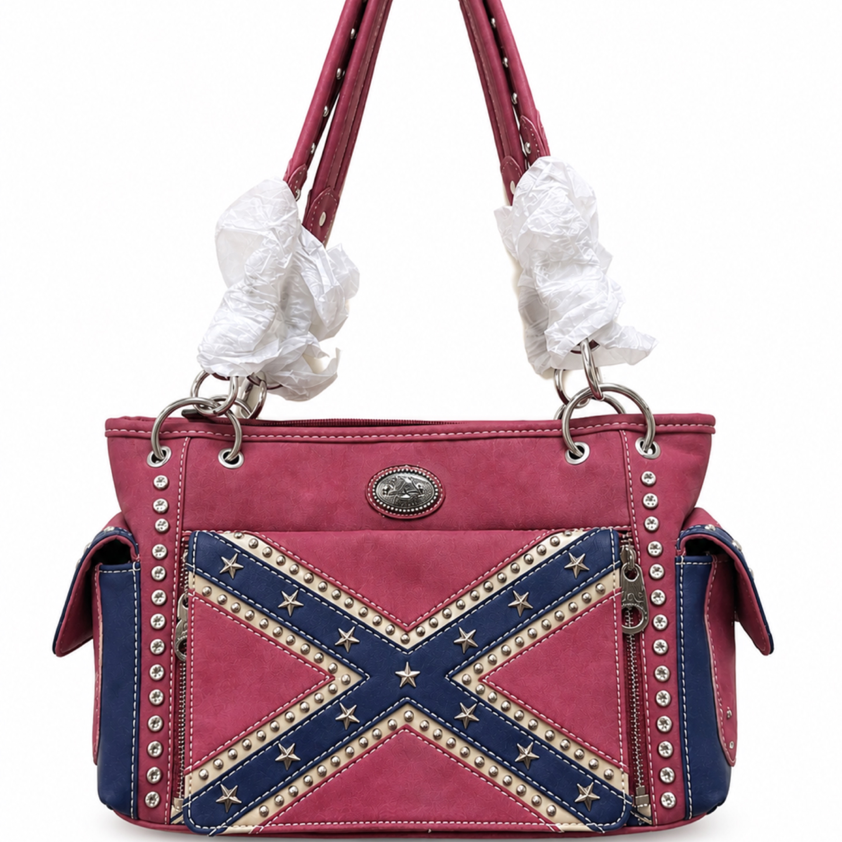 Western Star Studded Shoulder Handbag with Wallet