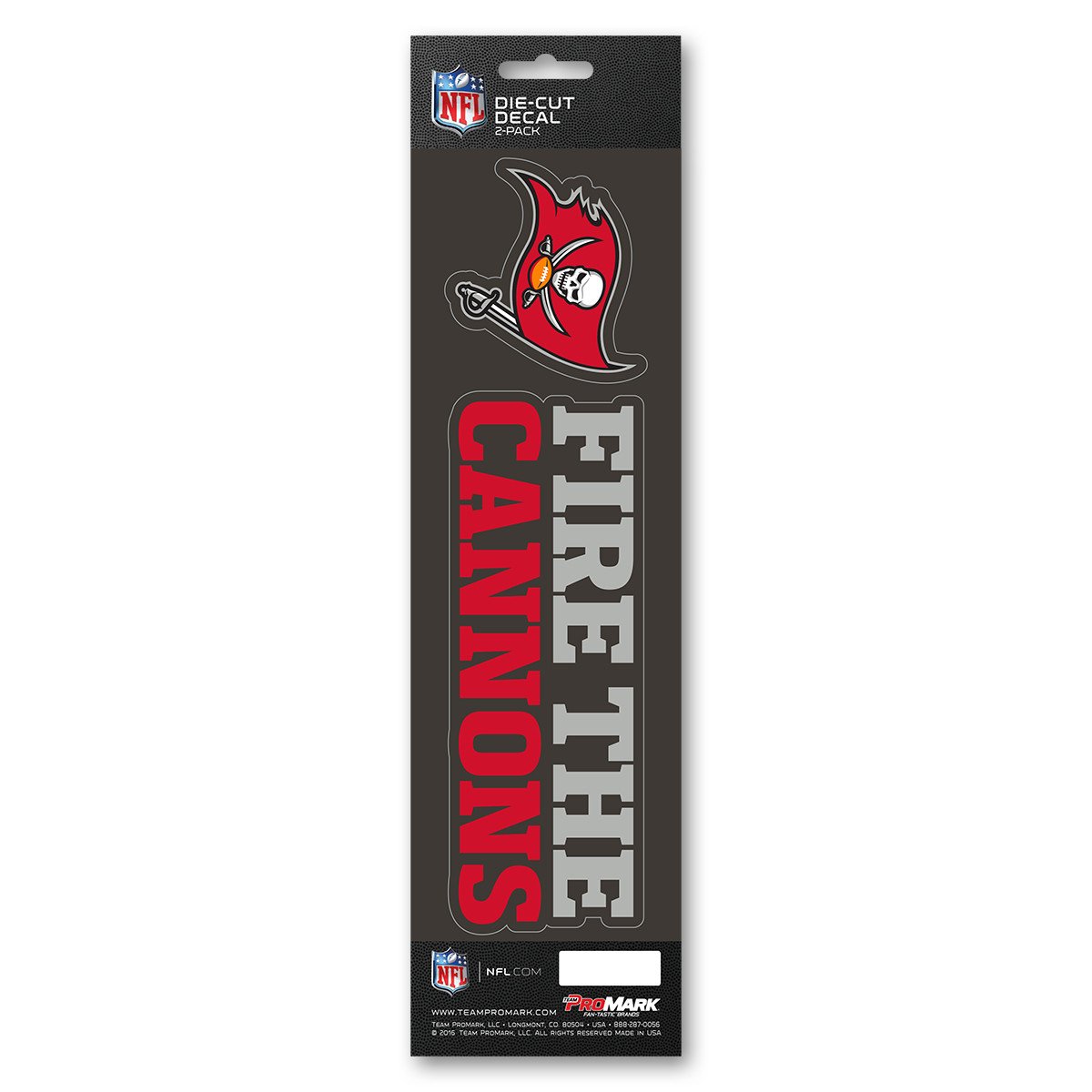 Tampa Bay Buccaneers Slogan Die Cut Decal 2pk
