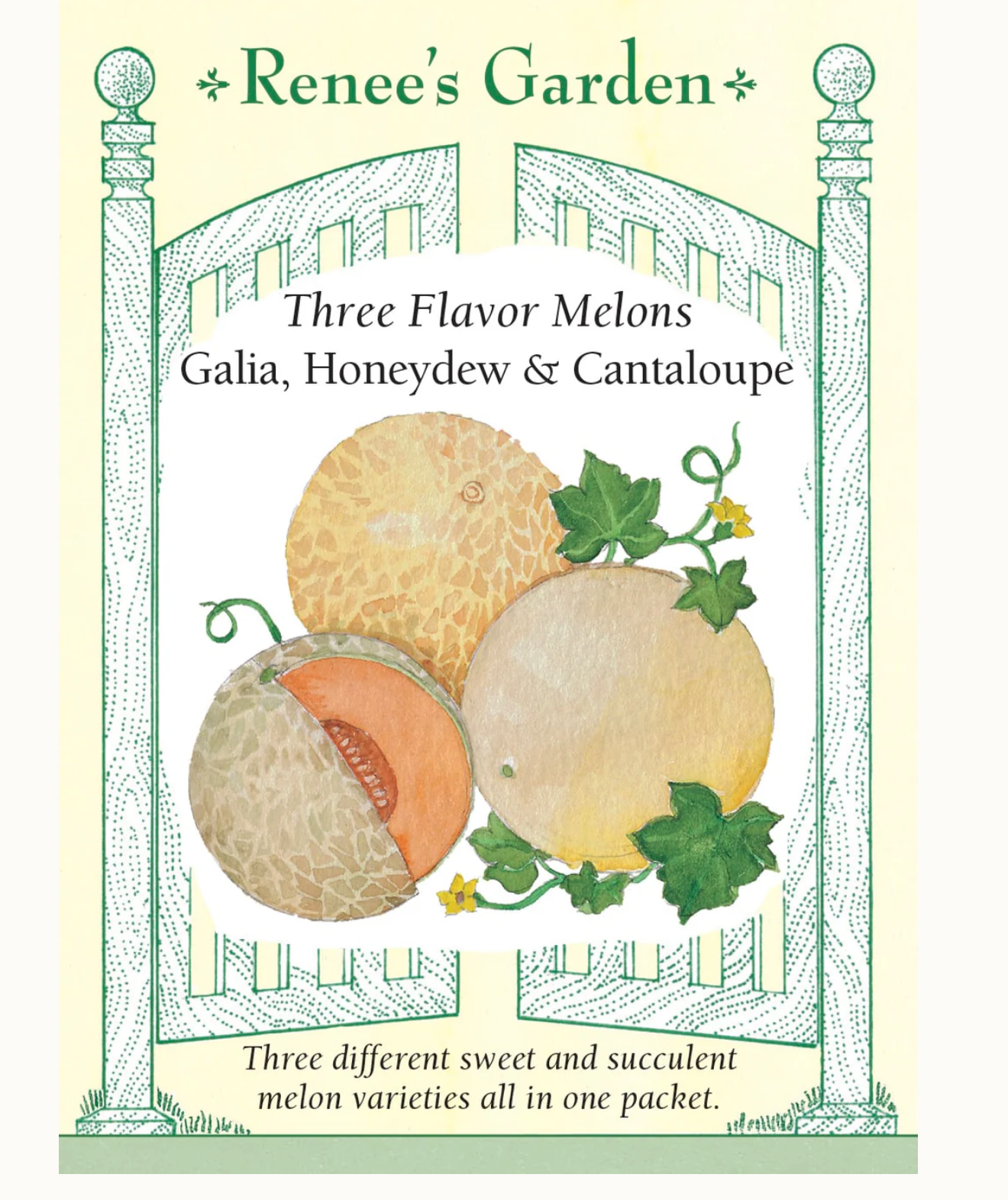 Renee's Garden | Three Flavor Melons Galia, Honeydew & Cantaloupe